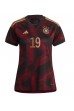 Tyskland Leroy Sane #19 Fotballdrakt Borte Klær Dame VM 2022 Korte ermer